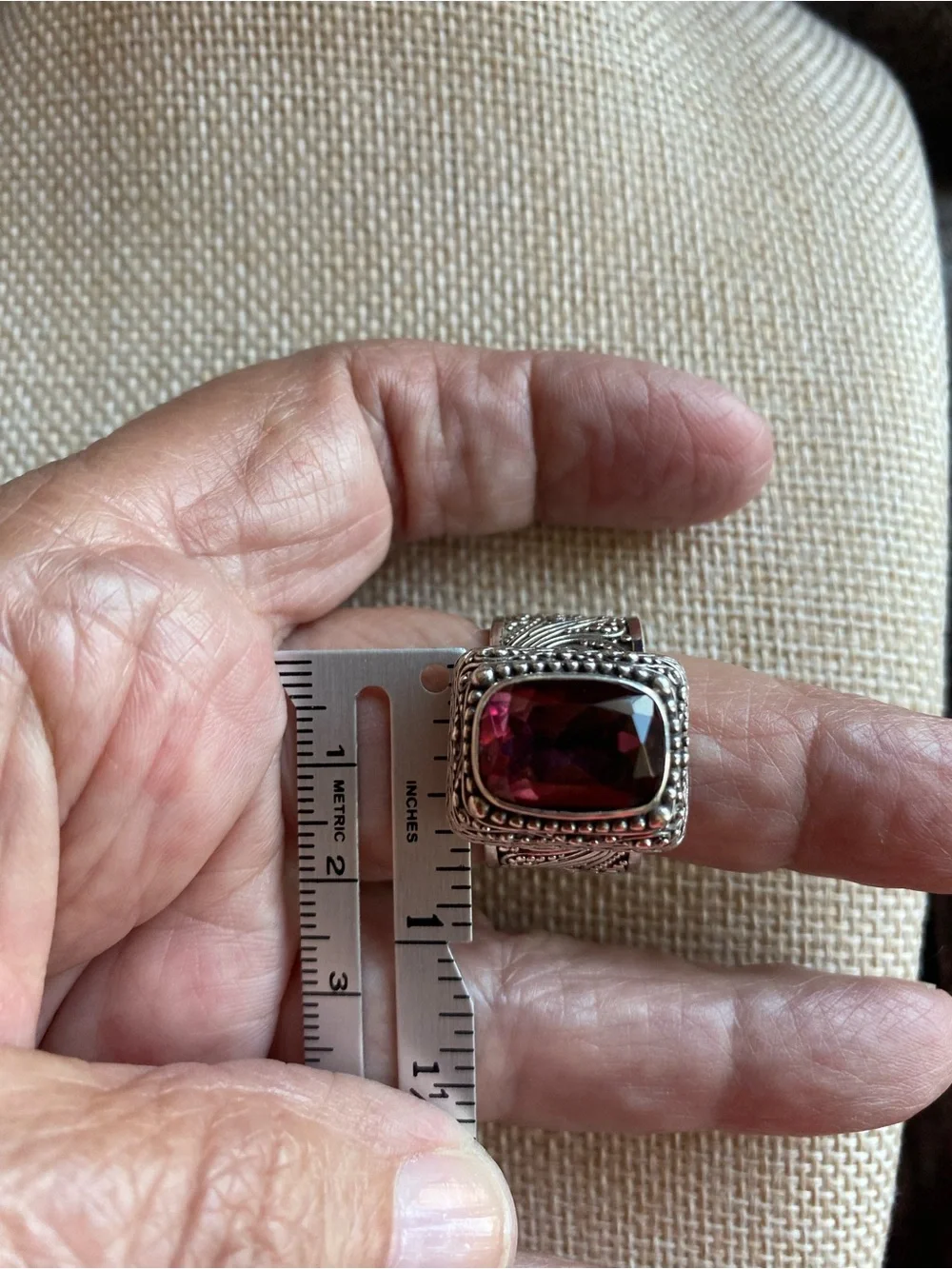 Sarda Sterling Silver and Mystic Topaz Ring